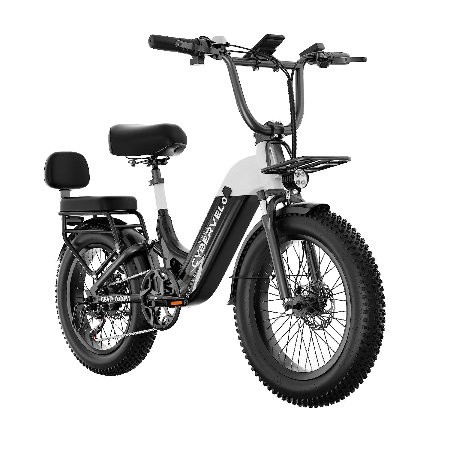 1500W Peak 20" Fat Tire Step-Thru Electric Bike, 7-Speed All Terrain Commuter Ebike, 48V 20Ah Removable Battery for Adults EK12 & EK8