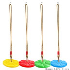 Rope Swing with Disc 30Cm/11.81Inch Round Platform and Thick Rope for Kids Yard Activity Toy Set