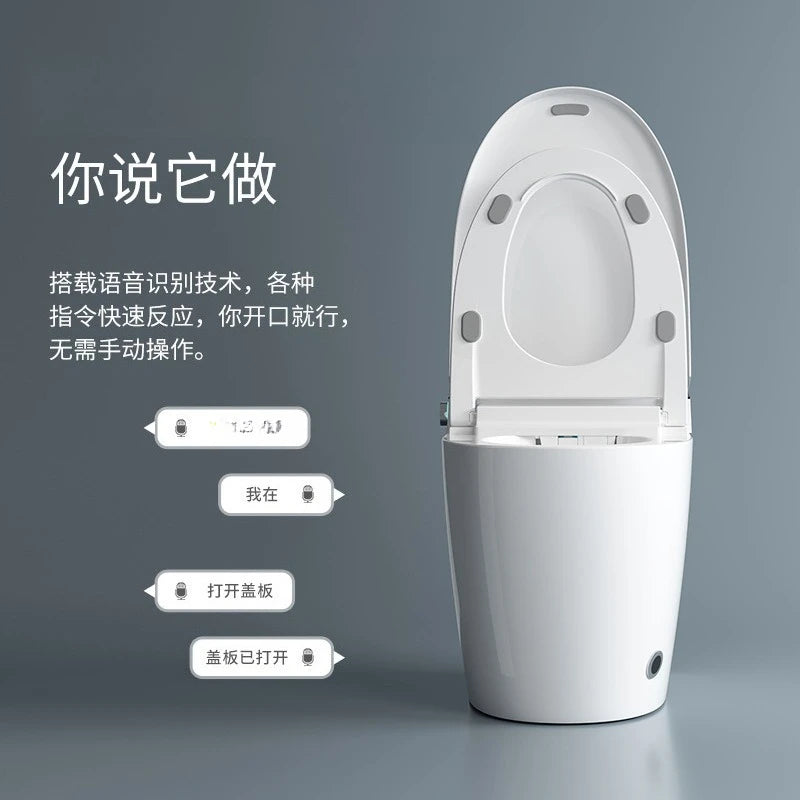 Intelligent toilet integrated instant automatic voice flip toilet