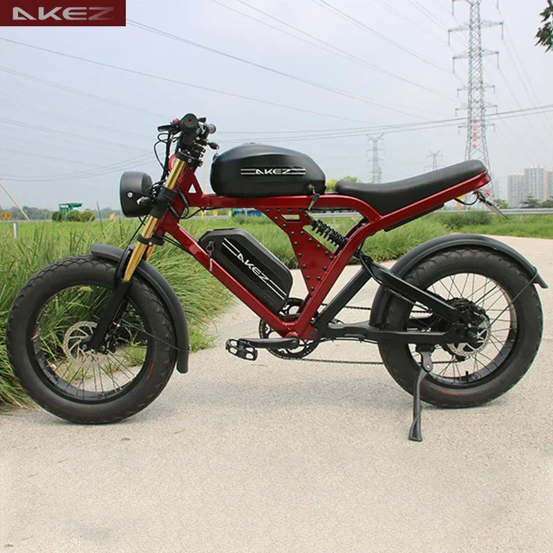 US Stock Fast Delivery | AKEZ 48V 1500W Electric Bike, 41Ah Battery, Long Range Off-Road E-Bike for Adults