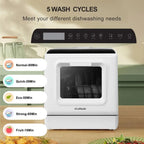 Countertop Dishwasher, Countertop Dishwasher With Water Tank, Dryer, Upper and Lower double spray arms, 360-degree cleaning. Lav