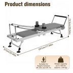 78 In Smooth Glide Carriage Reformer with Springs Resistance Portable Pilates Machine 300 LBS Capacity Suitable for All Levels