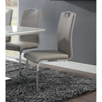 Contemporary 5-Piece Dining Set with Extendable Table and Metal Frame Chairs
