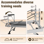 78 In Smooth Glide Carriage Reformer with Springs Resistance Portable Pilates Machine 300 LBS Capacity Suitable for All Levels