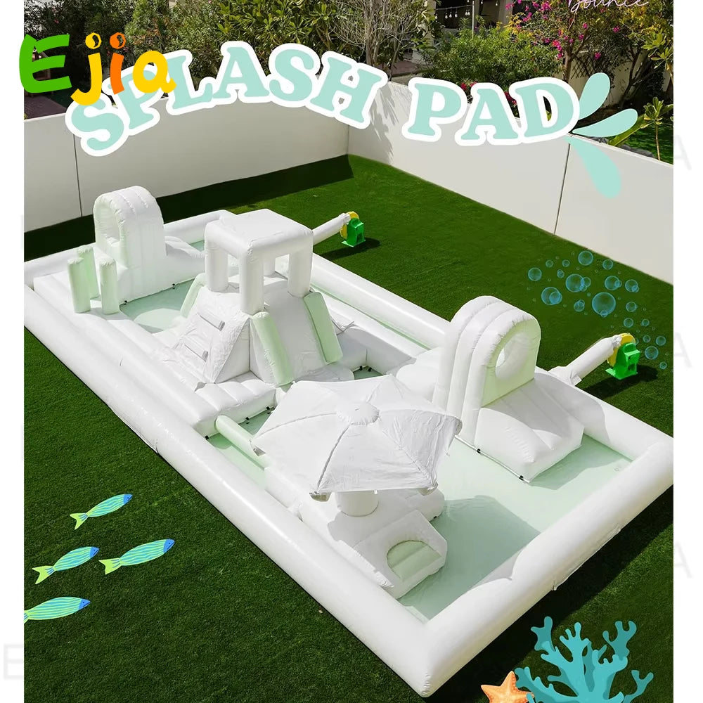 20ft Large  Commercial Inflatable Obstacle Course Bounce House Dry/Water Park Splash Pad Soft Play  Ball Pit Playground For Party Birthday