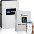 ECO-WORTHY Home Power Backup Station, 5120Wh 48V 100Ah Wall-Mount LiFePO4 Battery with Conduit Box, Bluetooth & WiFi + 5000W Solar Inverter Charger, Fast Charge, Home Backup & Solar System