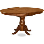 Oval Dining Table Set with 6 Linen-Fabric Chairs, 42x60 Inches, Brown