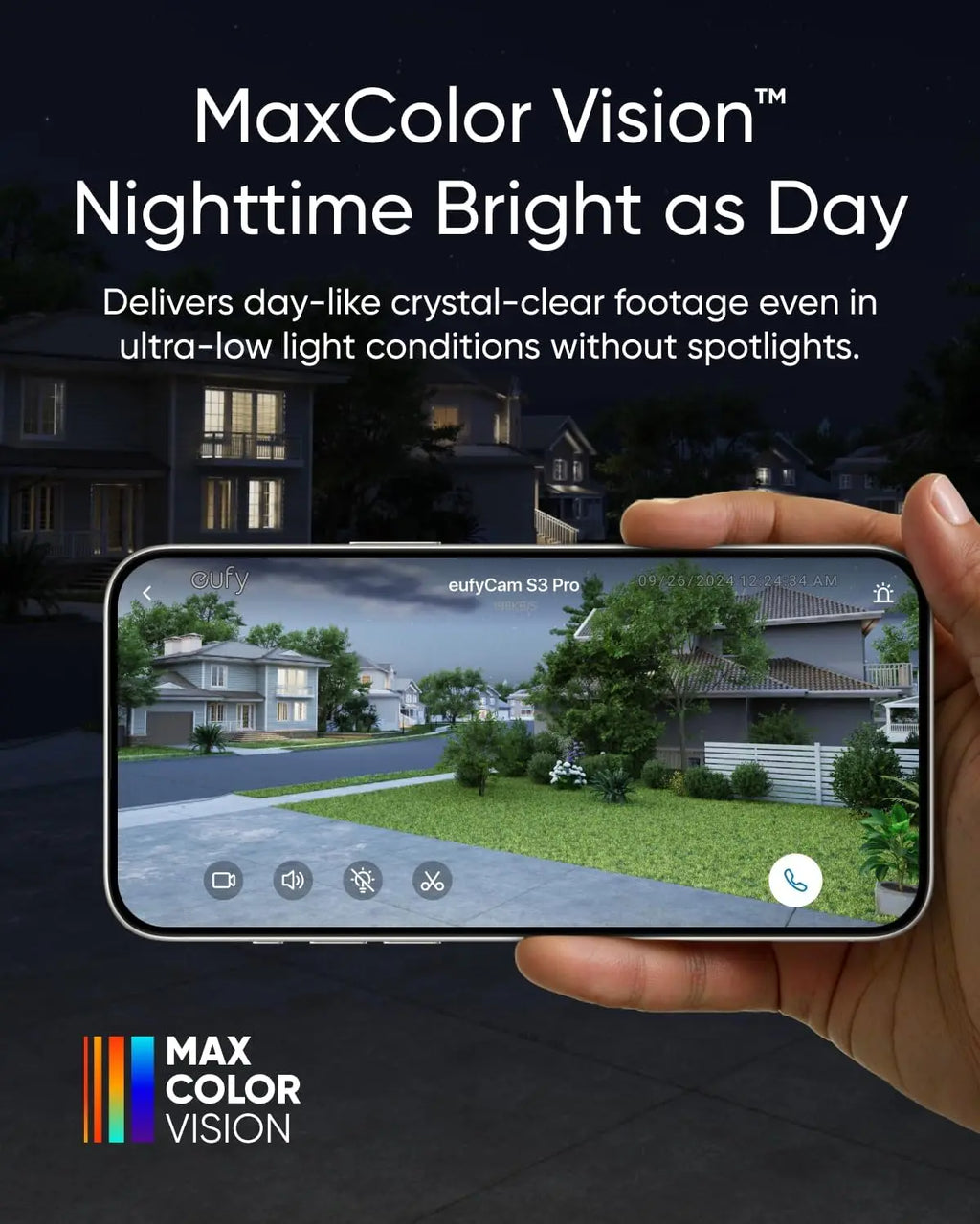 Renewed eufy Security eufyCam S3 Pro 4-Cam Kit, Solar Camera Outdoor Wireless, MaxColor Night Vision
