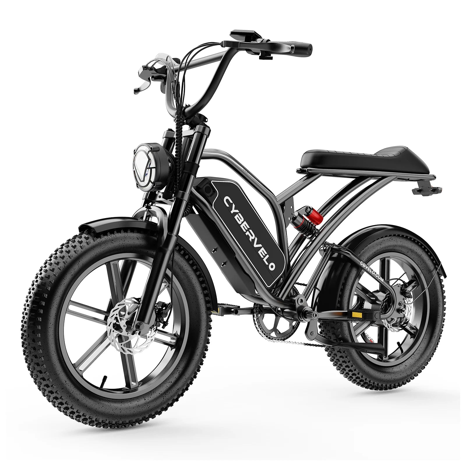 Cybervelo 1000W Motor 20" Fat Tire E-Bike, All-Terrain Mountain Snow 48V 20AH Battery Powered E Motorcycle, 80Miles+ 30MPH EK11