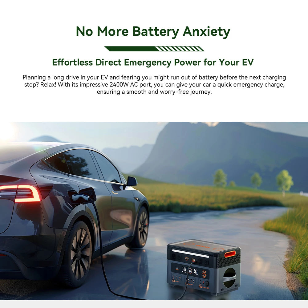 OSCAL Solar Generator, portalbe power station 2400w, 4800W Peak, 2048wh portable power station LiFePO4, App ontrol, Ultra-Quiet, Ups Backup, Home Blackout, Hurricane, Camping & RV
