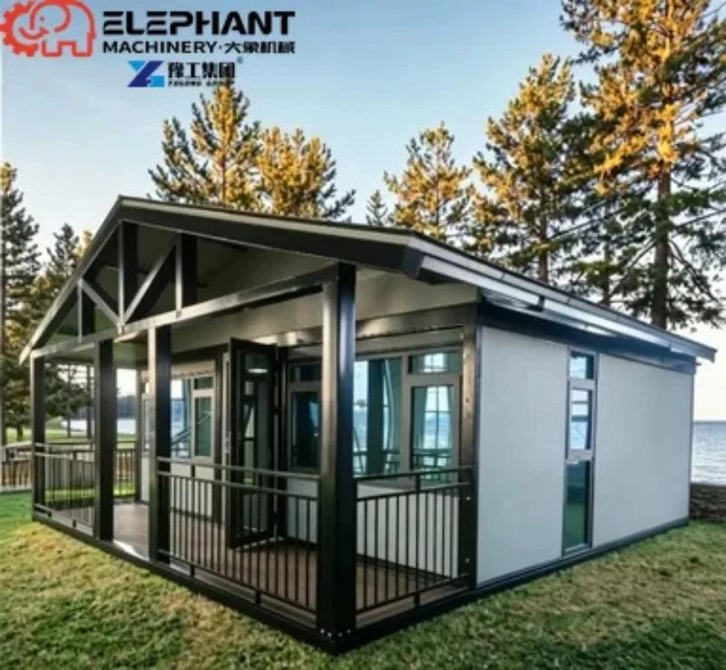 Prefabricated 20ft Steel Folding Expandable Container House Modular Custom 2-3 Bedroom Living Space Resort Dormitory tiny house