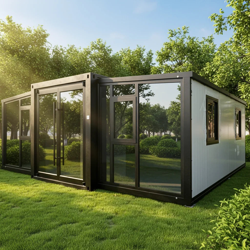 20Ft Container House Steel Mobile Modular Tiny Homes Container Expandable Prefabricated Folding House Container for Portugal