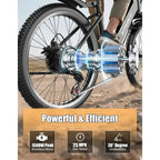 High-Power 1500W Electric Bike with 48V 12Ah Battery, 25MPH Speed, 65-Mile Range, 26 Adult City Cruiser E-Bike, 7-Speed Step-Thr