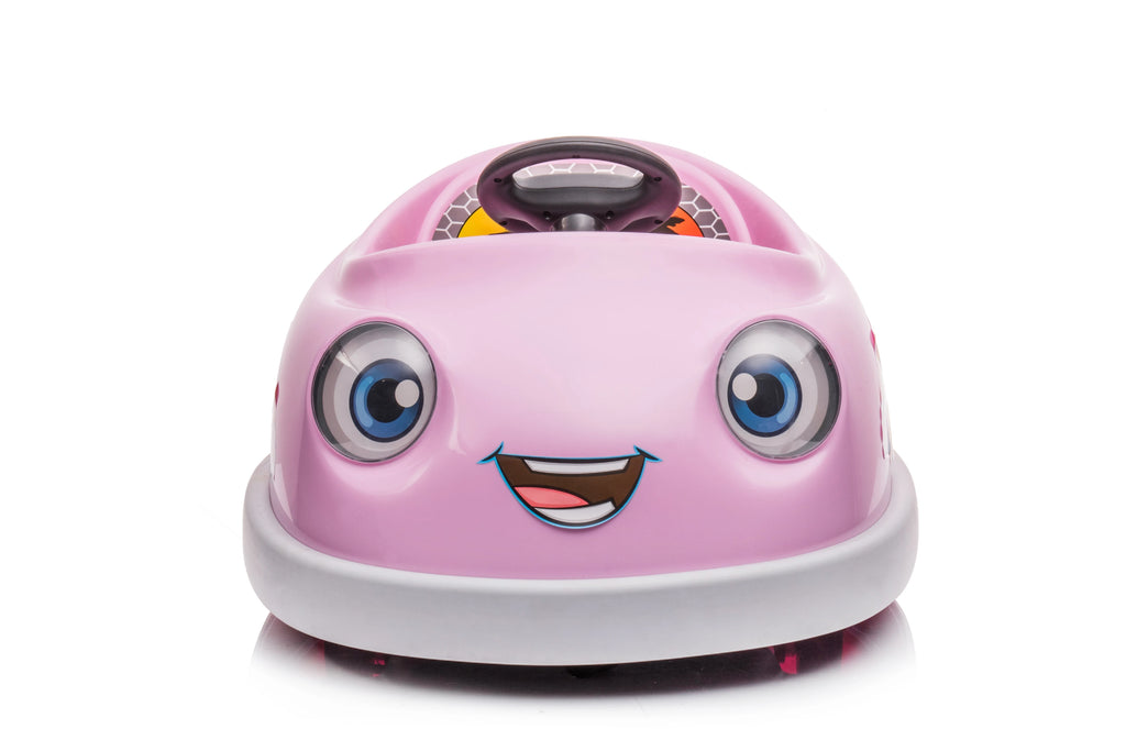 6V Kids Ride on Electric Car with Parent Remote Control LED Lights Music Player for Kids Pink
