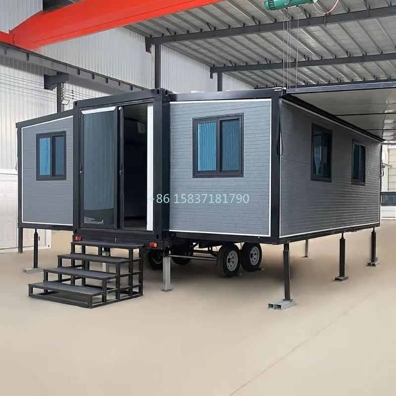 20Ft Container House Steel Mobile Modular Tiny Homes Container Expandable Prefabricated Folding House Container for Portugal