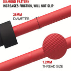 45 Lbs Barbell, 7 Ft Bar For Weightlifting And Power Lifting, 2 Inch Weight Bar For Squats, Deadlifts, Presses, Rows And Curls, 1500 Lbs Weight Capacity Barbell Bar, Red And Black