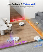 Robot Vacuum and Mop 20,000Pa Suction, 120-Day Self-Emptying, LiDAR Navigation, App Control for Pet Hair, Hard Floors, Carpet