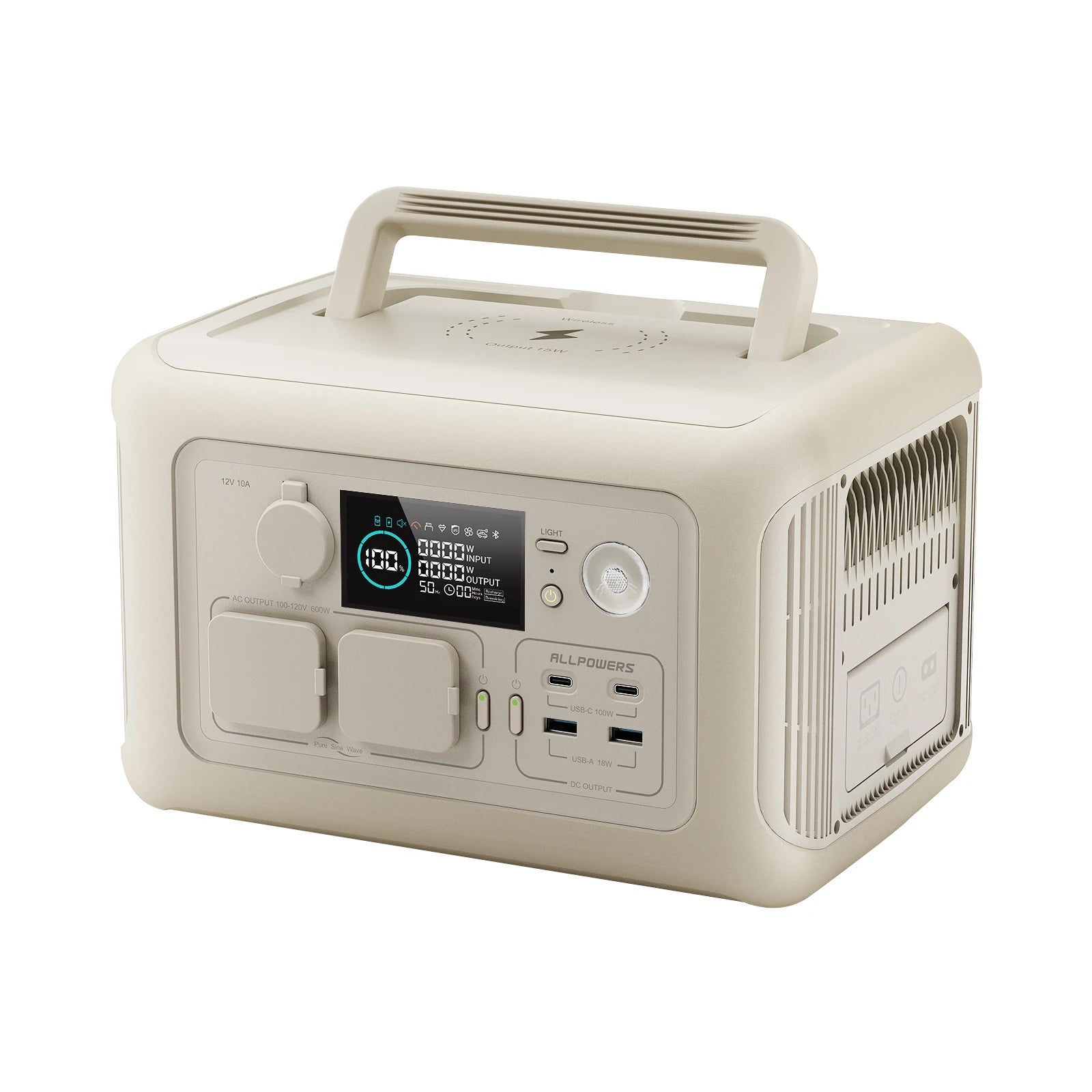 ALLPOWERS R600 Portable Power Station 299Wh 600W Solar Generator with AC Output LiFePO4 Battery for Home Use Outdoor RV Camping