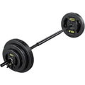 Barbell Weight Set, 45 LB Adjustable Free Weights Bar Set for Home Gym Strength Training, Full Body Workout, Muscle Building, H