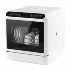 Countertop Dishwasher No Hookup Needed Automatic Dishwasher 360° Dual Spray High-Temp& Air-Dry Function for Apartments& RVs