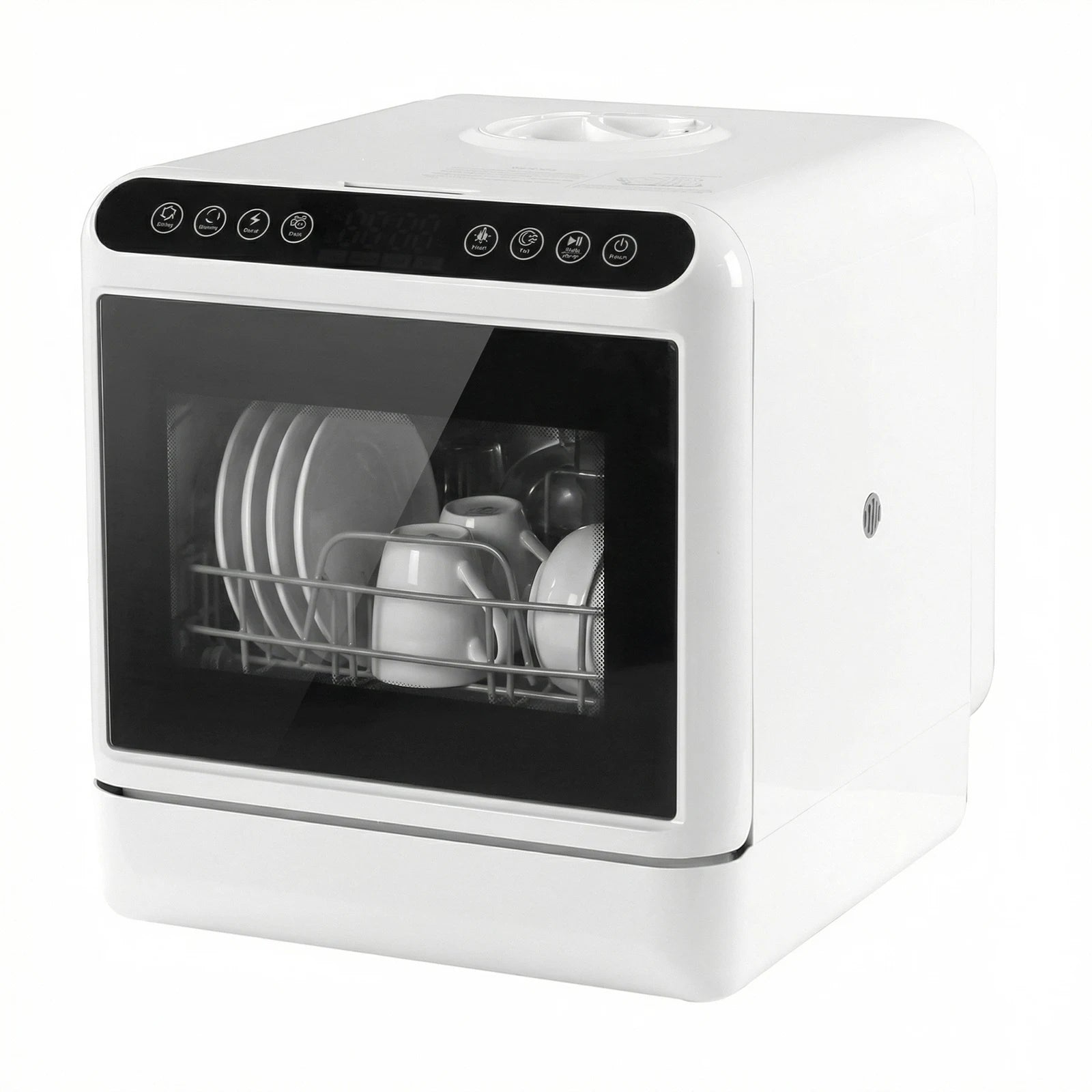 Countertop Dishwasher No Hookup Needed Automatic Dishwasher 360° Dual Spray High-Temp& Air-Dry Function for Apartments& RVs