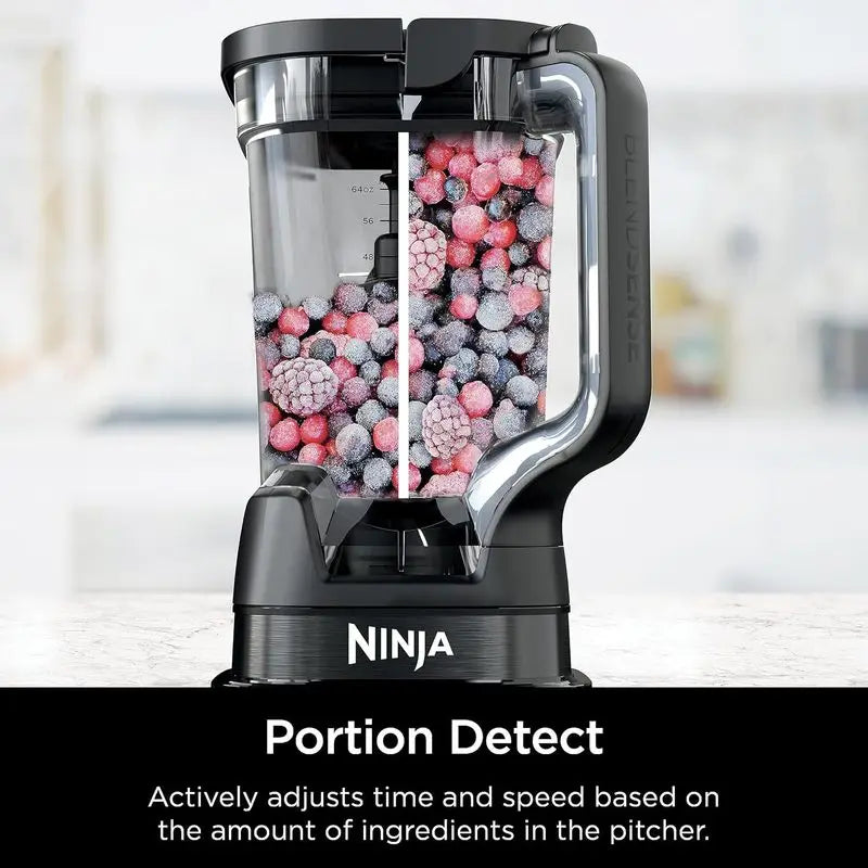 Ninja R-TB401 Detect Kitchen System Power Blender Plus Processor Pro with BlendSense Technology, Black - Certified Refurbished