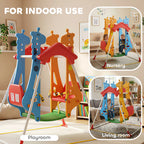 Face-to-Face Kids’ Swing, Stable A-Frame, 2-Seat, Indoor & Outdoor, Baby & Toddler Swing with Safety Belts, Giraffe Design