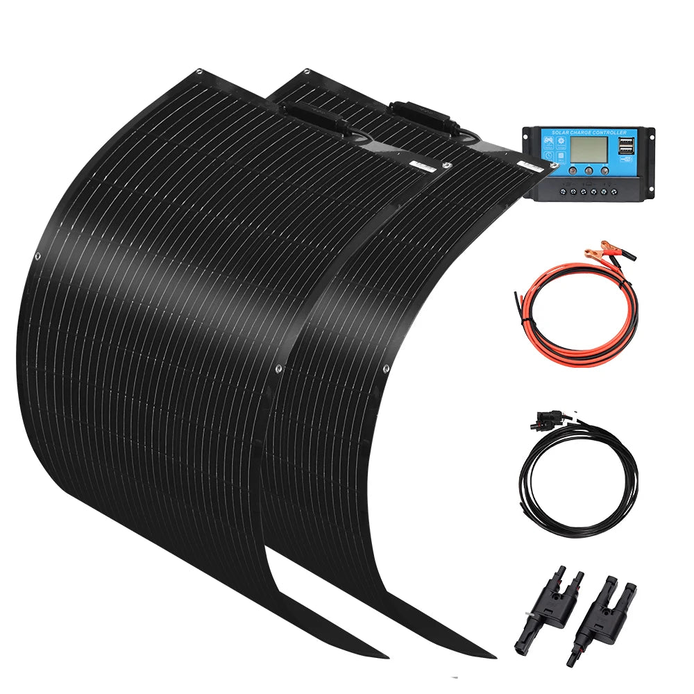 WUZECK Flexible Rechargeable Solar Panel Battery 100W 1pcs ~10 pcs High Efficiency Cell (100W, 200W, 300W, 400W, 500W, 1000W)