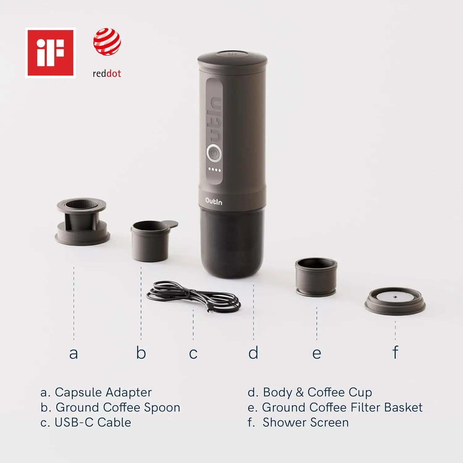 Portable Electric Espresso Machine with Self-Heating USB-C, Travel Coffee Maker for Camping, Car, RV, Hiking, Office, Ground