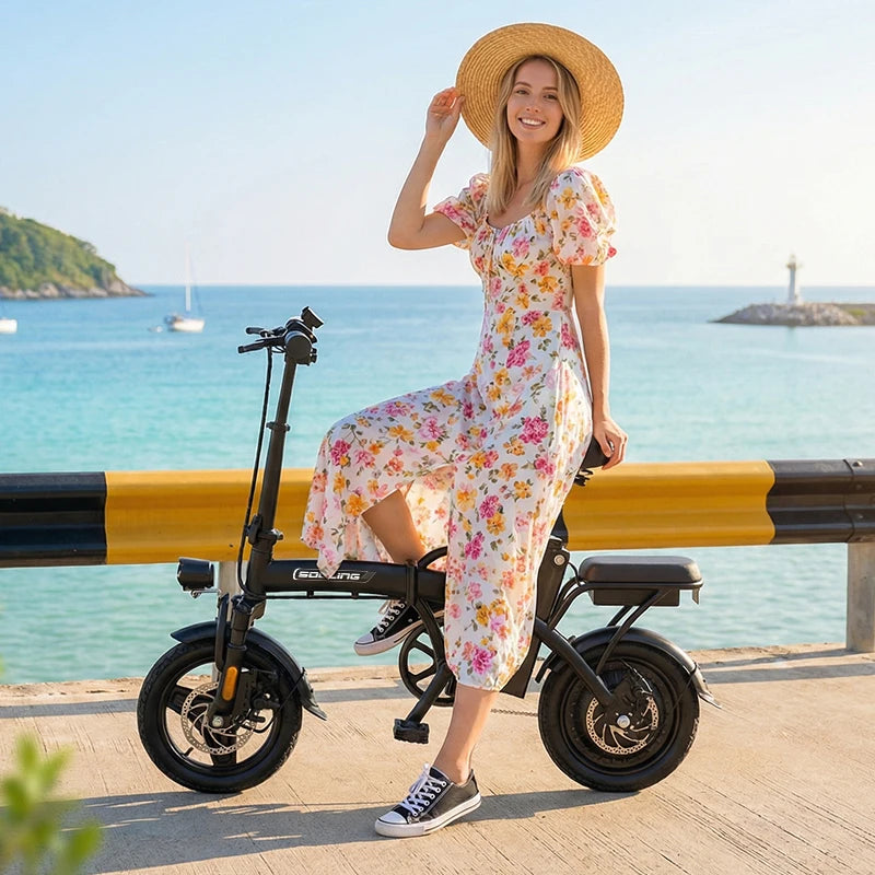 Electric Bike For Adults, Removable Lithium Battery, Brushless Motor 500W, Up To 19.9MPH Speed, Folding E-Bike for Adults, Lightweight and Suitable for Urban Commuting, Electric Bicycles The Best Choice for A Gift