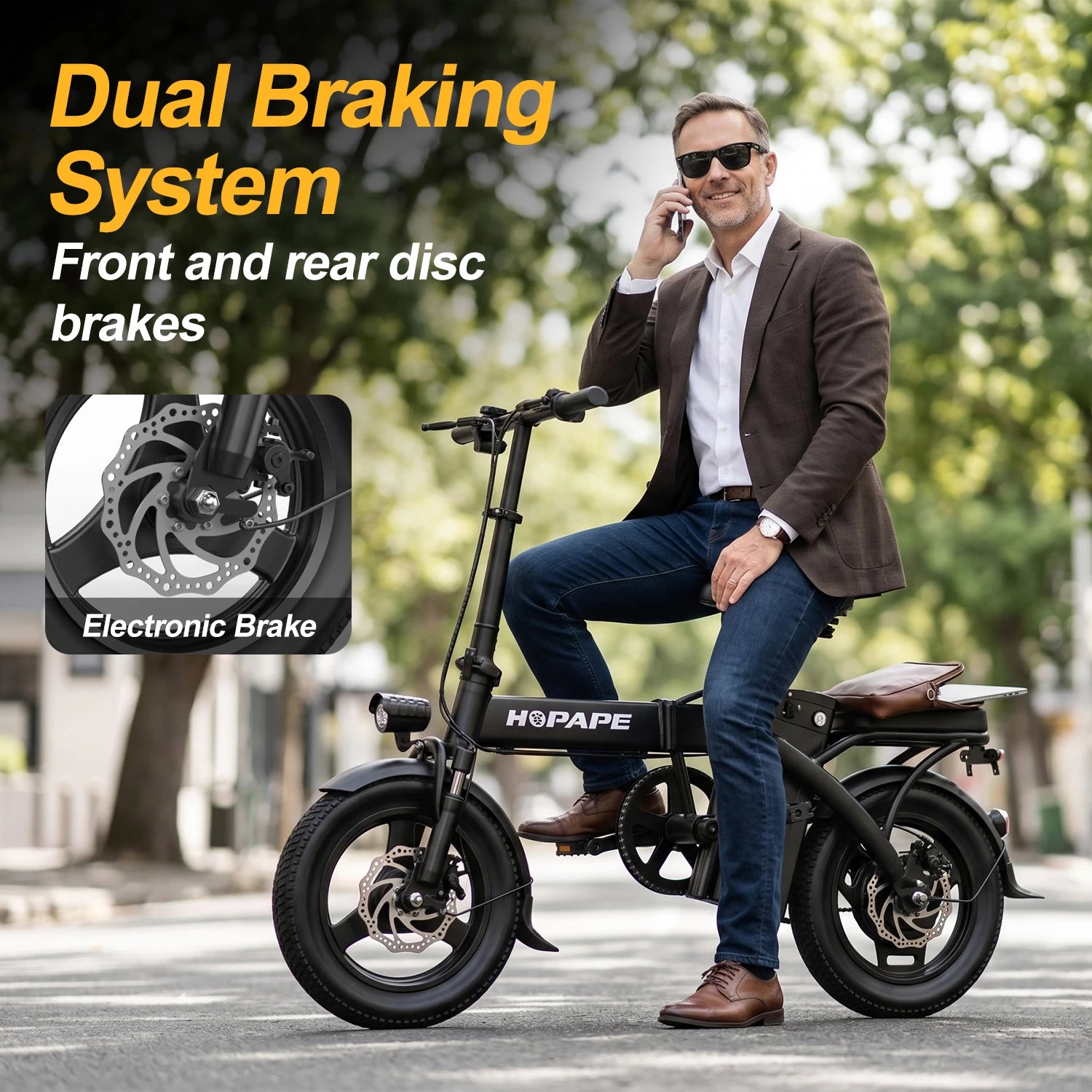Folding Electric Bike for Adults, 750W Peak Motor 48V 15Ah Removable Battery E Bike, 30 Miles Range 20MPH Max Speed Foldable Ebike, Compact Fold Electric Bicycle for Commute Outdoor Exercise