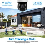 8MP AI PTZ Starlight IP Camera 360 Auto Tracking Face detection SMD4.0 Quick Pick Outdoor 2 Way Talk 4K@25/30fps Speed Dome