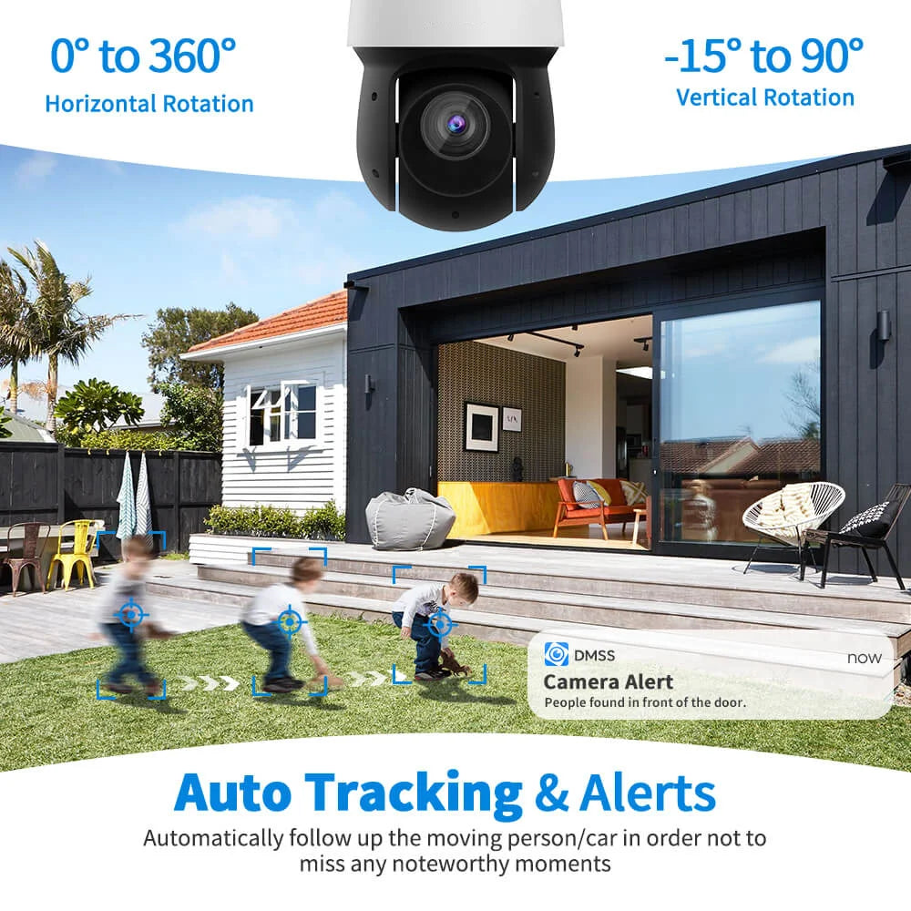 8MP AI PTZ Starlight IP Camera 360 Auto Tracking Face detection SMD4.0 Quick Pick Outdoor 2 Way Talk 4K@25/30fps Speed Dome