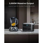 SOLIX C1000 Gen 2 Portable Power Station, 2,000W Peak 3,000W Solar Generator, Full Charge in 49 Min, 1,024Wh LiFePO4 Battery fo