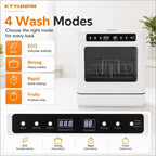 Countertop Dishwasher 800W Portable Mini Dishwasher 6.8L/1.8 Touch Controls Gallon Portable Dishwasher Countertop with 360° Rota
