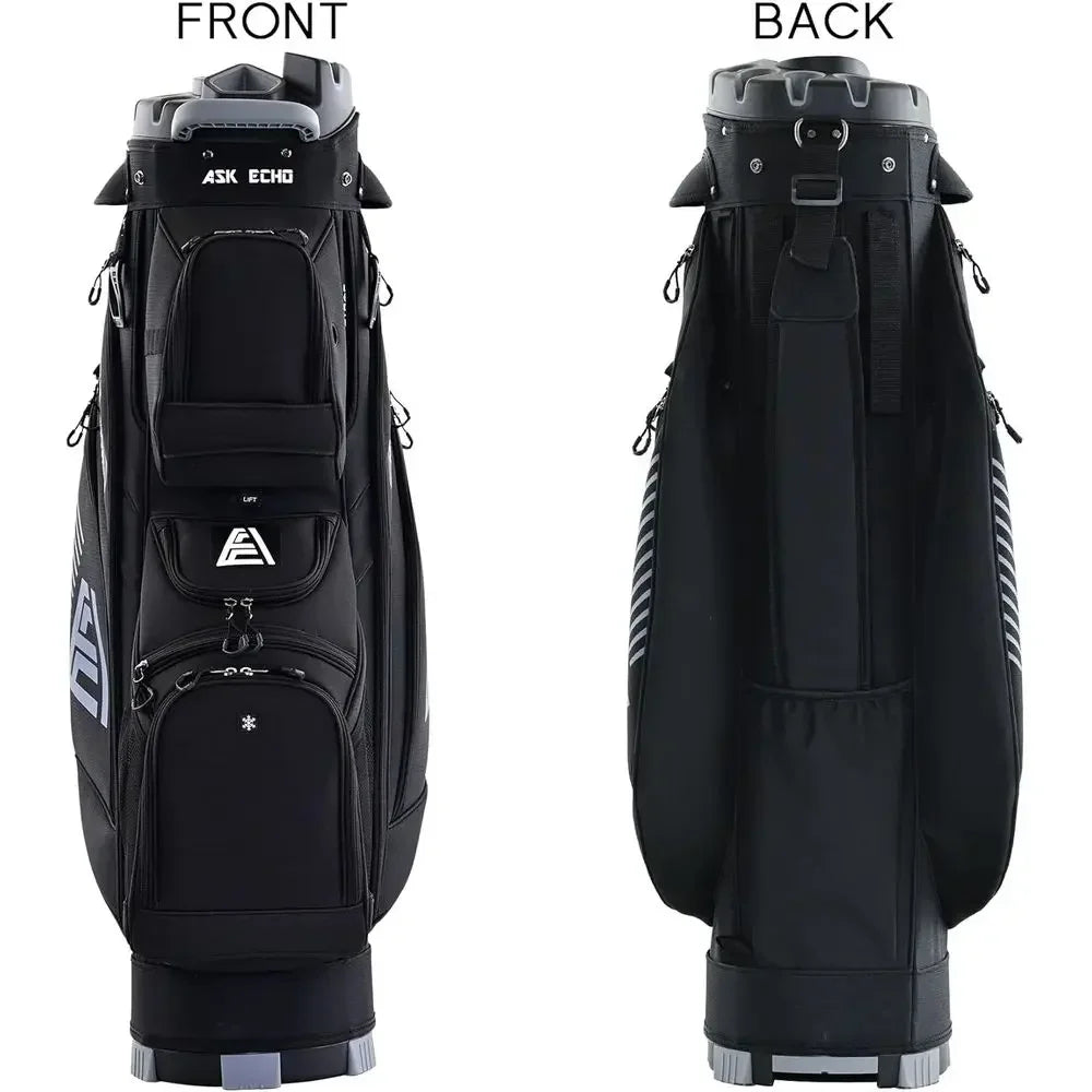 14-Way Organizer Golf Cart Bag, Premium with Handles and Rain Cover for Men