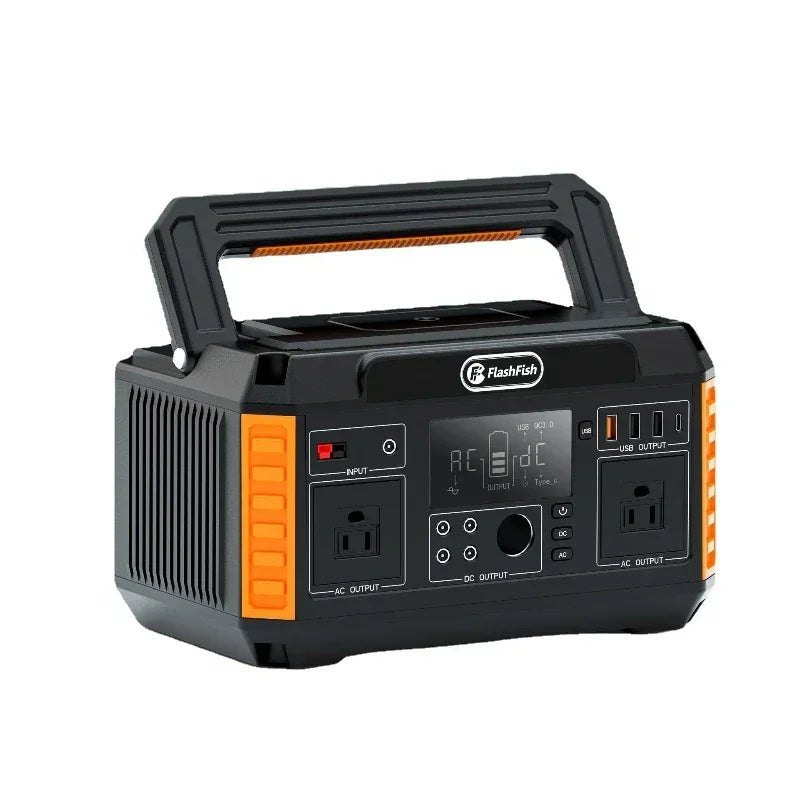 140A Portable Power Station 520WH Emergency Solar Generator Battery Pack Power Bank Outdoor for Camping Laptop Supply RV