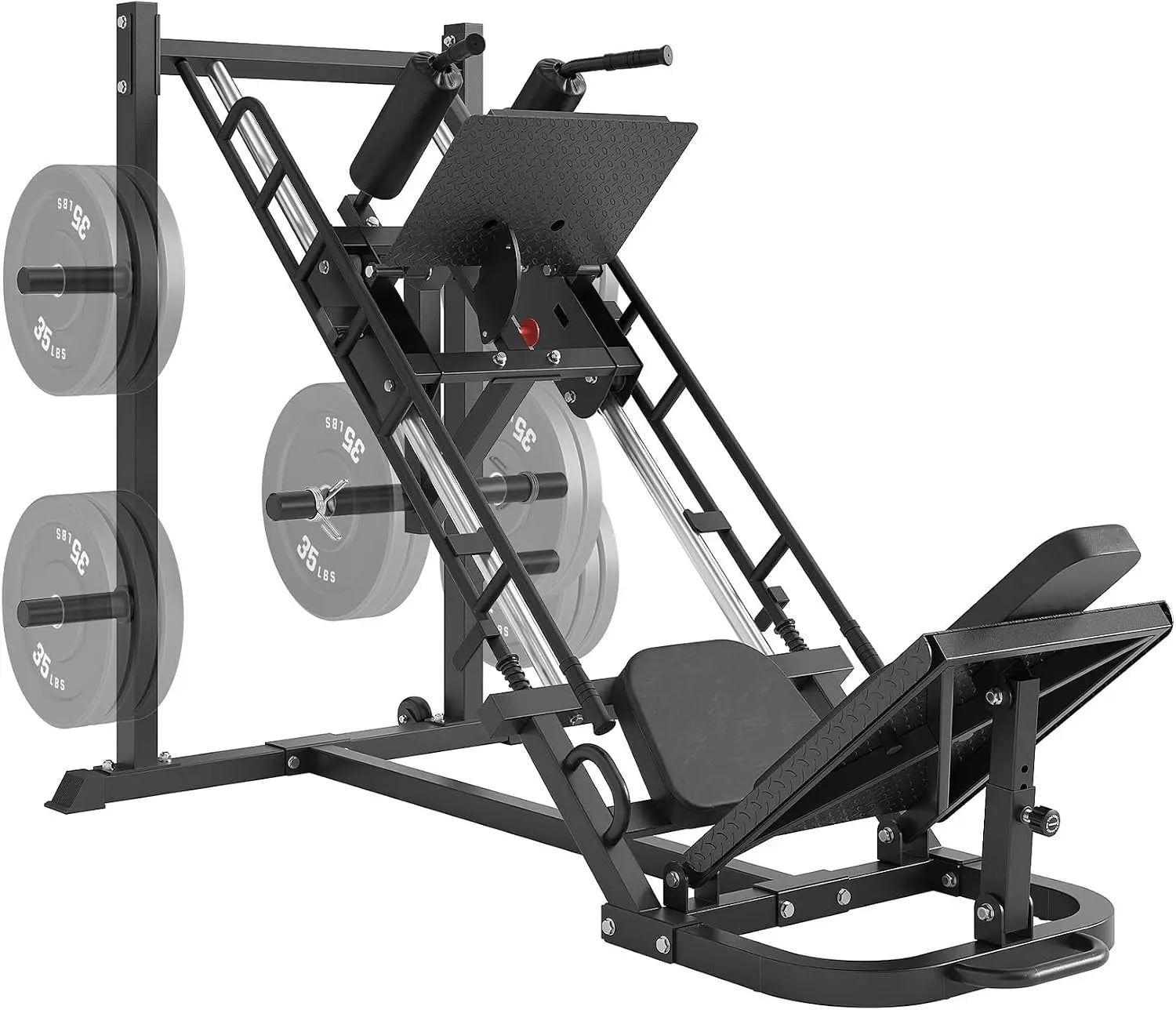 Dripex Leg Press Machine, Hack Squat Machine, Professional Leg Press Machines for Home Gym with 4 Weight Plate Storage Holders, Transport Wheels for Full Lower Body Workout-Weight Plates Not Included