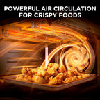 8-in-1 French Door Toaster Oven Air Fryer Combo, Compact 25QT Countertop with Infrared SpeedHeat, Stainless Steel