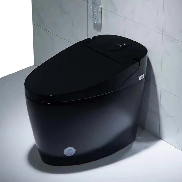 Western Matte Black Color One Piece Ceramic Modern Bathroom Electric Bidet Automatic Smart Wc Intelligent Toilet