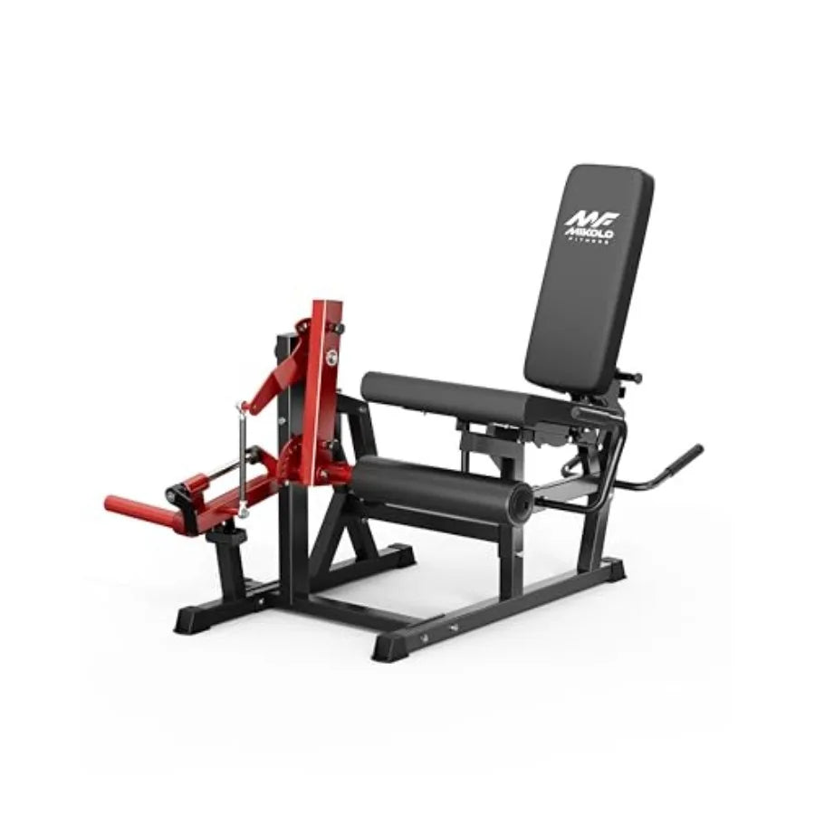 Leg Extension and Curl Machine, Adjustable Leg Curl Machine for Home Gym, Lying Leg Curl Machine with 1:1 Resistance System