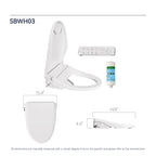 Smart Bidet Toilet Seat with Side Knob Adjustable Heated Seat with Water Temperature and Pressure Adjustment Portable Bidet with Automatic Nozzle Cleaning