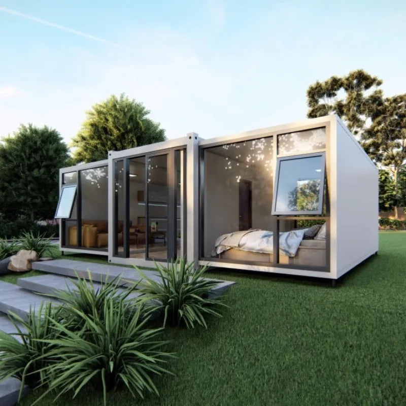 Foldable Expanded Container House Prefab Vacation Folding House Prefabricated Tiny Home 20ft Mobile House Container for Portugal