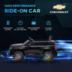 12V Kids Ride on Electric Car with Parent Remote Control Suspension LED Lights Music Player for Kids Black