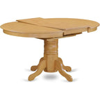5-Piece Oak Kitchen Table Set with Oval Dining Table and 4 Solid Wood Chairs, 42x60 Inch