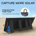 MHPOWOS 400W Lightweight Portable Solar Panel Power Backup 31V Foldable Solar Charger for Outdoor Activities RV Camping Off-Grid