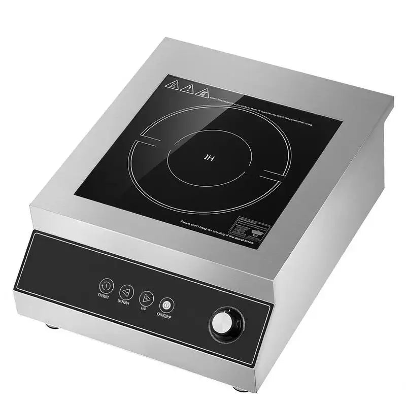 Portable Induction Cooktop, 5000W Commercial Induction Burner with 16 Temperature Settings, Stainless Steel Countertop Induction Hot Plate with 4H Timer, Child Lock, for Restaurant Cooking