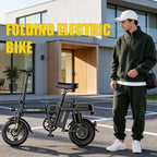 14'' Commuter Ebike 500W Motor, Removable Battery Max 19.9MPH Dural Disc Brake with  Two shock-absorbing models optional, Mini Electric Bicycle for Adults,College Students, Commuters & Urban Riding E-Bike