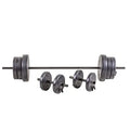 105 Pound Barbell Weight Set for Home Gym Adjustable Weight Set with Two Dumbbell Bars and Full 6 Ft Bar, Black