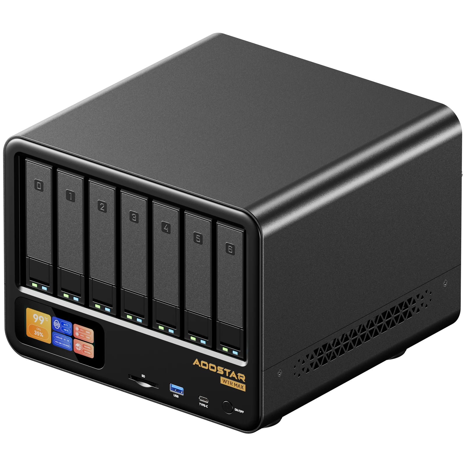 AOOSTAR WTR MAX Mini PC AMD Ryzen 7 PRO 8845HS Barebone Mini Desktop Computer 6HDD 5SSD NAS Home Server Business Office Mini Hos